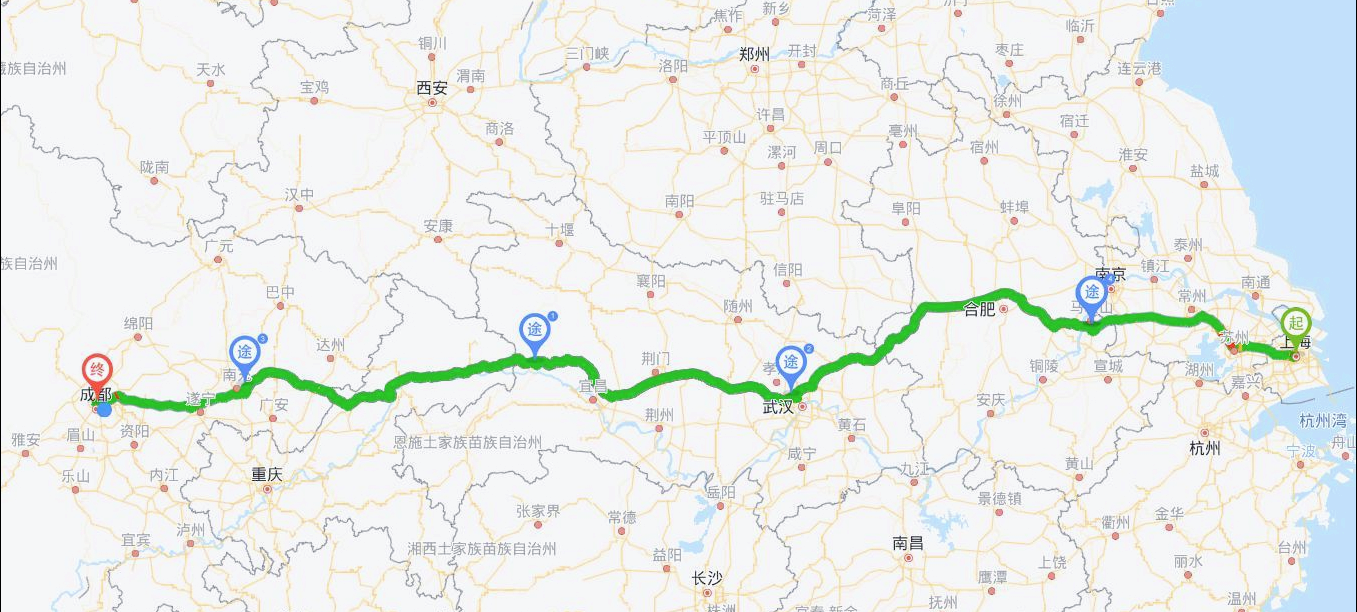 沪蓉高速起止点_沪蓉高速起点和终点是哪里_沪蓉高速沿线城市